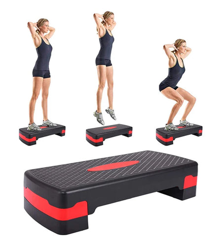 Adjustable Aerobic Pedals Home Gym Training Fitness Aerobic Stepper Wear Resistant Non Slip Sturdy Durable Pedal Stepper Board