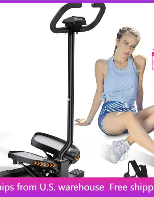 Load image into Gallery viewer, Stair Stepper for Exercises-Twist Stepper with Resistance Bands and 330Lbs Weight Capacity , Black , Lose Weight and Get Fit
