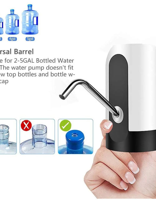 Load image into Gallery viewer, 5 Gallon Water Dispenser Water Bottle Pump for 5 Gallon USB Charging Automatic Water Dispenser Portable Electric Water Dispenser for 5 Gallon Bottle
