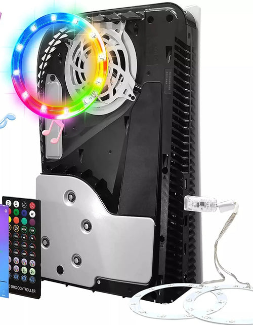 Load image into Gallery viewer, RGB Marquee Pickup Function Lamp for PS5 Console Symfony Multiple Effects with LED Lighting for PS5 Slim Disc Digital Edition
