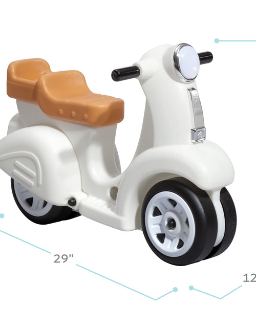 Load image into Gallery viewer, Ride along White Scooter Foot to Floor Ride on Toy for Toddlers
