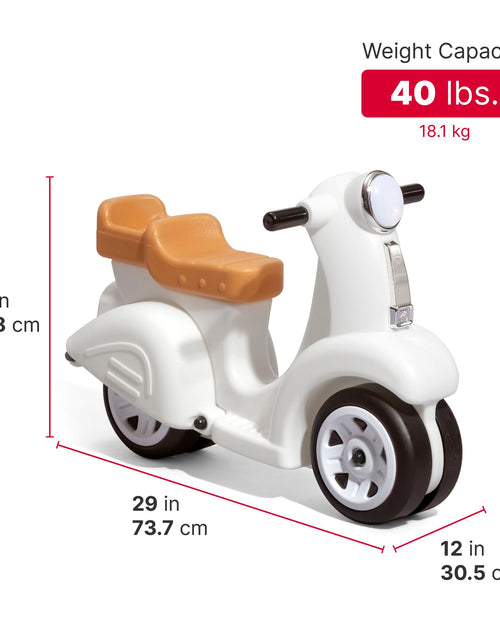 Load image into Gallery viewer, Ride along White Scooter Foot to Floor Ride on Toy for Toddlers
