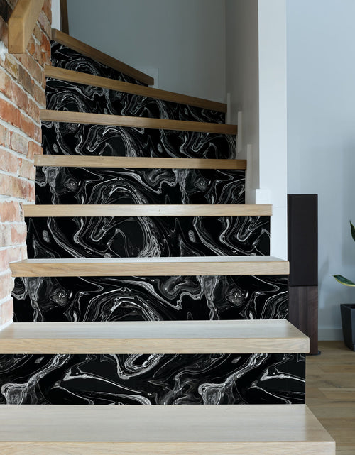 Load image into Gallery viewer, Black Marble Peel and Stick Wallpaper, 17.8&quot; W X 9&#39; L
