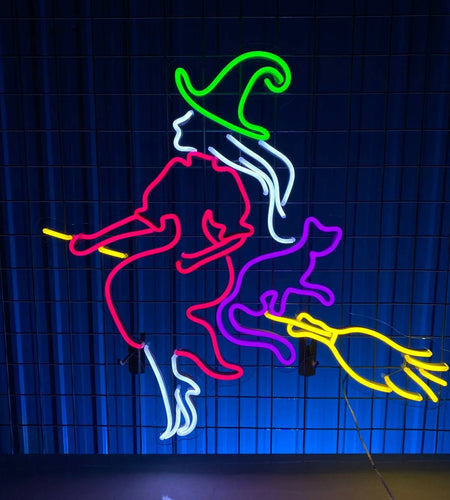 Magician Neon Sign, Halloween Decor, Halloween Light Decor