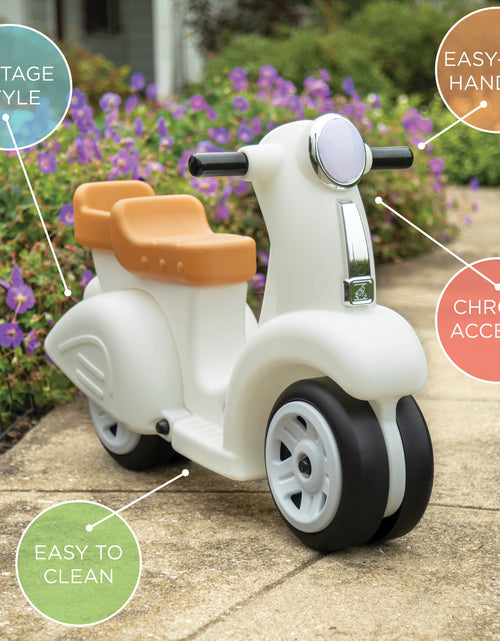 Load image into Gallery viewer, Ride along White Scooter Foot to Floor Ride on Toy for Toddlers
