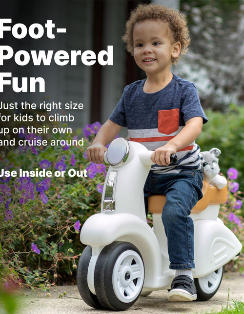 Load image into Gallery viewer, Ride along White Scooter Foot to Floor Ride on Toy for Toddlers
