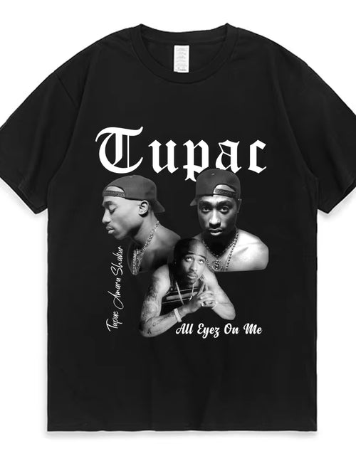 Load image into Gallery viewer, Rapper Tupac 2Pac Graphic T Shirt Fashion High Quality Short Sleeves T-Shirts Oversized Hip Hop Streetwear Men&#39;S Cotton T-Shirt
