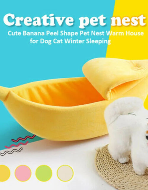 Load image into Gallery viewer, Banana Cat Bed House Funny Cute Cozy Cat Mat Beds Warm Durable Portable Pet Basket Kennel Dog Cushion Cat Supplies Multicolor
