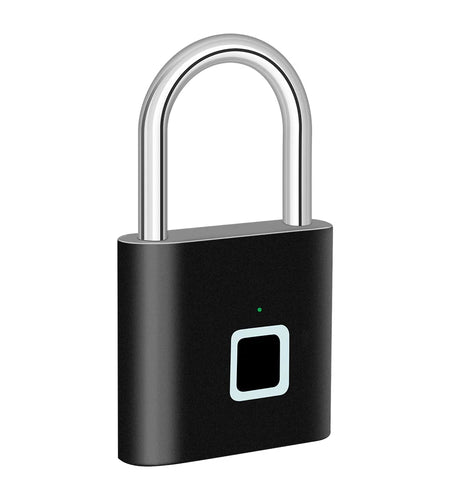 Keyless USB Charging Fingerprint Lock Smart Padlock Waterproof Door Lock 0.2Sec Unlock Portable Anti-Theft Padlock Zinc