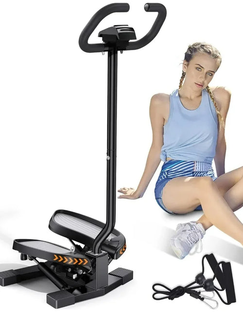 Load image into Gallery viewer, Stair Stepper for Exercises-Twist Stepper with Resistance Bands and 330Lbs Weight Capacity , Black , Lose Weight and Get Fit
