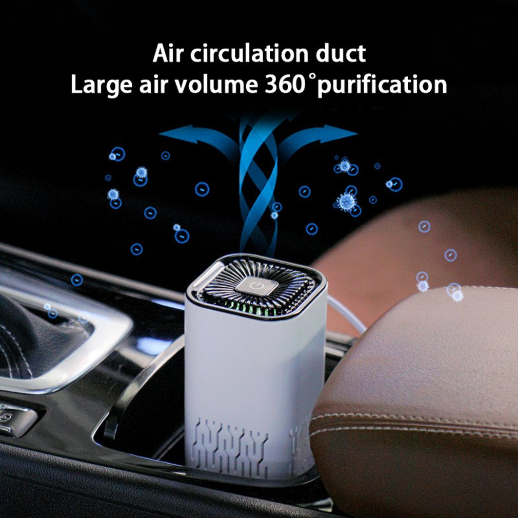 Car Air Purifier Portable Negative Ion Generator Remove Formaldehyde Dust Smoke Air Freshen Washer for Home Car