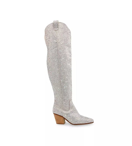 Women'S Rodeo Rhinestone Western over the Knee Cowboy Boots