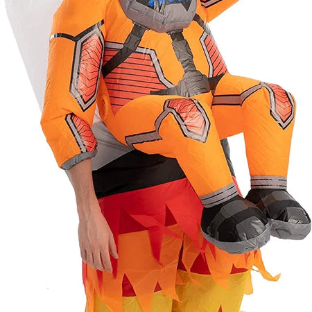 Inflatable Astronaut Costume for Adult, Unisex Yellow Astronaut Costume with Rockets Inflatable Costume, Inflatable Halloween Costumes, Rockets Costume