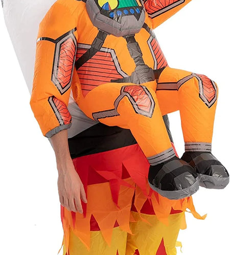 Inflatable Astronaut Costume for Adult, Unisex Yellow Astronaut Costume with Rockets Inflatable Costume, Inflatable Halloween Costumes, Rockets Costume