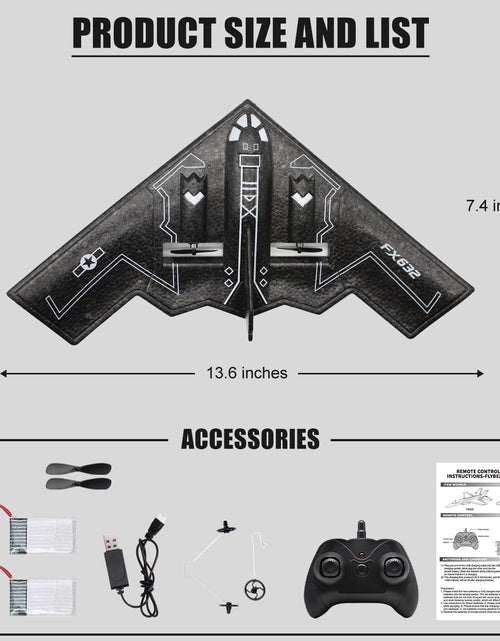 Load image into Gallery viewer, Remote Control Planes for Adults with 2 Batteries, F22 Raptor RC Airplanes for Kids 14+
