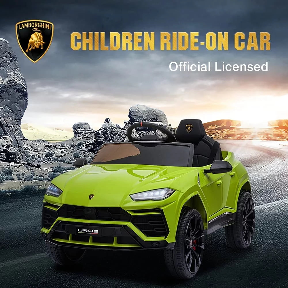 Lamborghini Urus 12V Electric Powered Ride on Car Toys for Girls Boys, Red Kids Electric Vehicles Ride on Toys with Remote Control, Foot Pedal, MP3 Player and LED Headlights, CL61