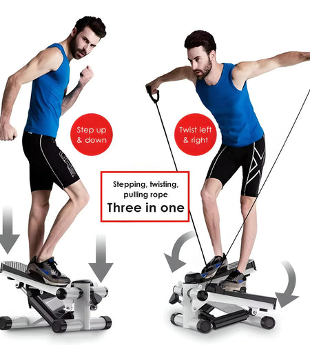 Steppers for Exercise at Home, Stair Stepper with Resistance Bands for Home Fitness, Mini Stepper with 331 LBS Loading Capacity, Stepper Portable Home Workout Exercise Equipment