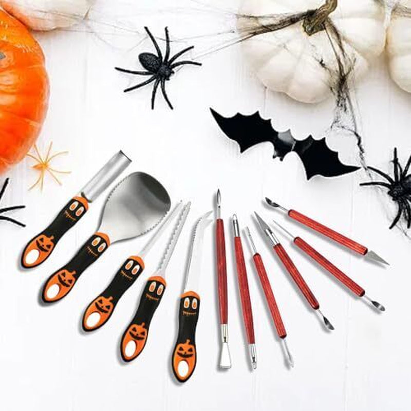 Pumpkin Carving Kit for Adults & Kids with Professional Detail Sculpting