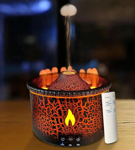 NEW Flame Air Humidifier Light Ultrasonic Essential Oil Diffuser for Room Fragrance Jellyfish Mist Smoke Steamers