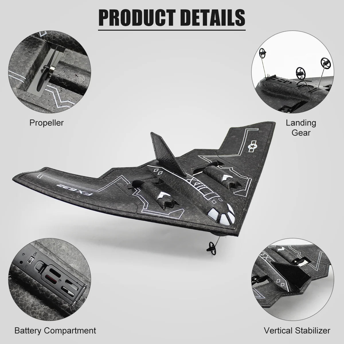 Remote Control Planes for Adults with 2 Batteries, F22 Raptor RC Airplanes for Kids 14+