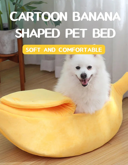 Load image into Gallery viewer, Banana Cat Bed House Funny Cute Cozy Cat Mat Beds Warm Durable Portable Pet Basket Kennel Dog Cushion Cat Supplies Multicolor
