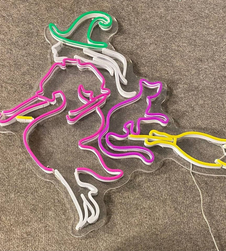 Magician Neon Sign, Halloween Decor, Halloween Light Decor