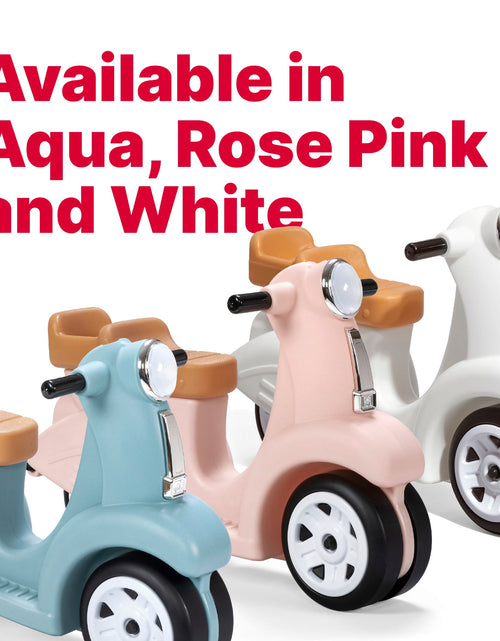 Load image into Gallery viewer, Ride along White Scooter Foot to Floor Ride on Toy for Toddlers
