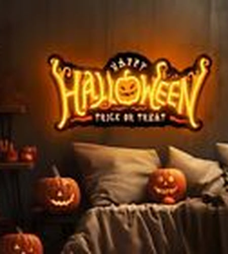 Halloween Neon Signs for Wall Decor, Happy Halloween Neon Sign, Halloween