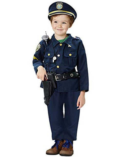 Load image into Gallery viewer, Police Costume for Kids Dress up Set Role Play Officer with Handcuffs Badge T...
