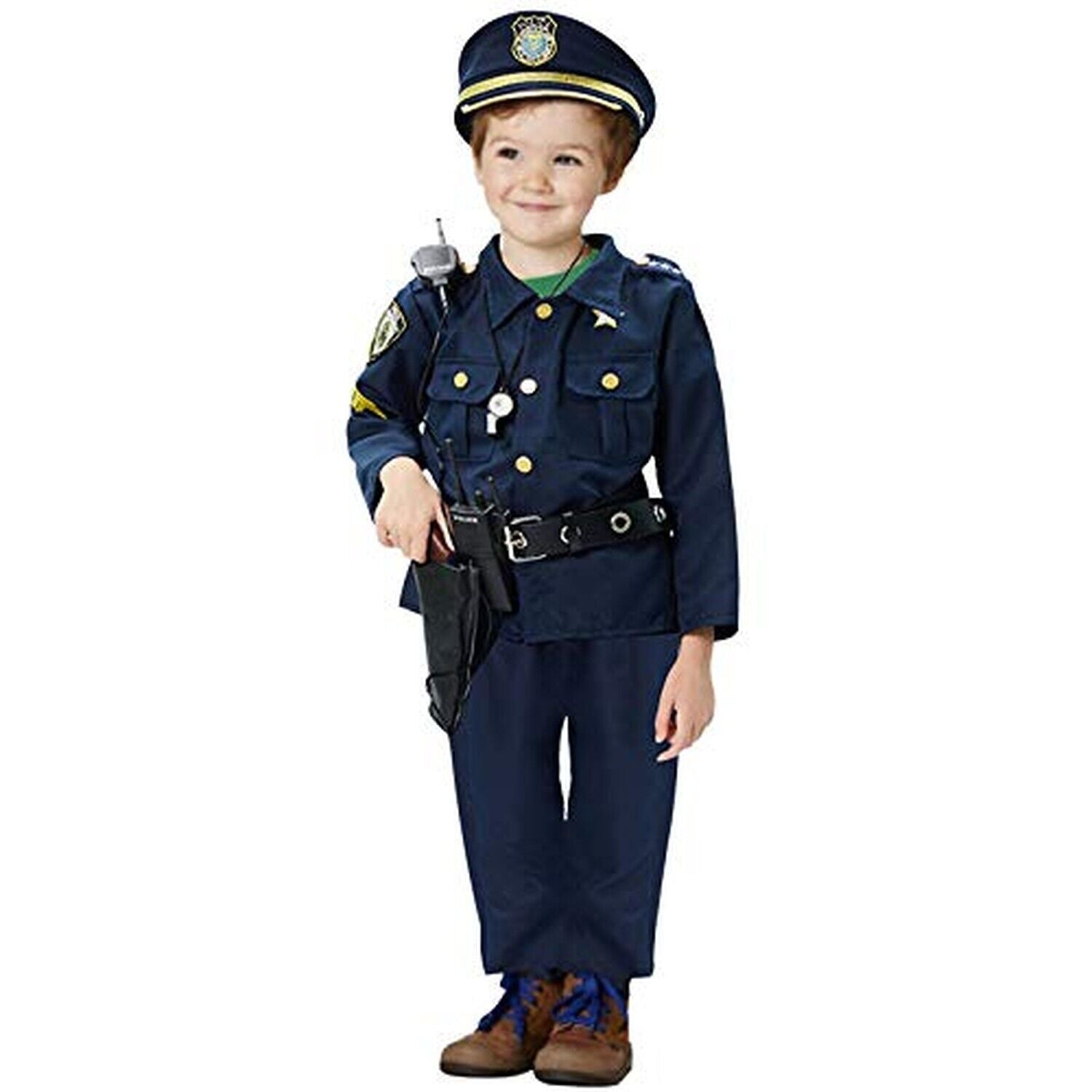 Police Costume for Kids Dress up Set Role Play Officer with Handcuffs Badge T...