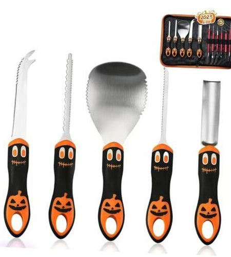 Pumpkin Carving Kit for Adults & Kids with Professional Detail Sculpting
