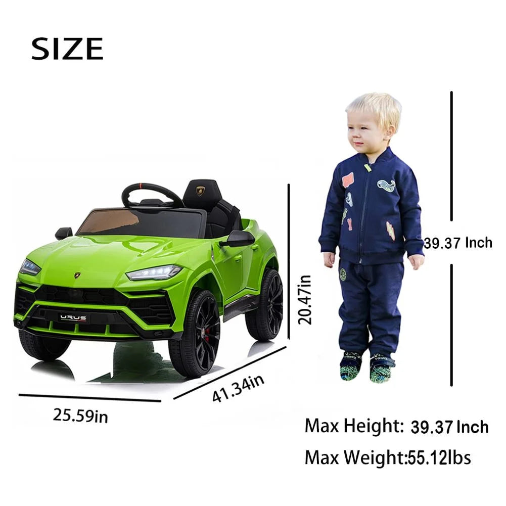 Lamborghini Urus 12V Electric Powered Ride on Car Toys for Girls Boys, Red Kids Electric Vehicles Ride on Toys with Remote Control, Foot Pedal, MP3 Player and LED Headlights, CL61