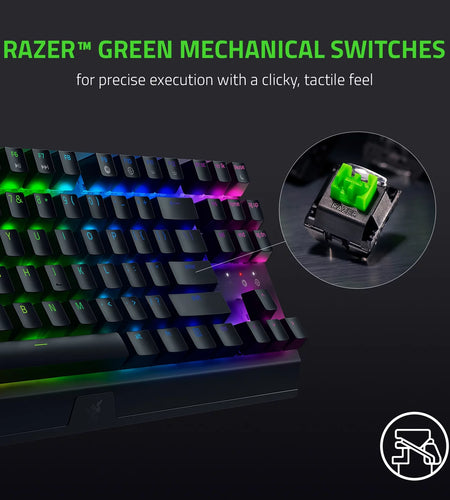 Blackwidow V3 Tenkeyless Compact Mechanical Gaming Keyboard - Green Switch