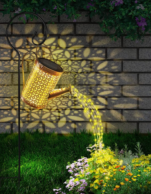 Load image into Gallery viewer, Solar Watering Can with Cascading Light Water Can Solar Lights Garden Decorative Solar Waterfall Lights Waterproof Hanging Light
