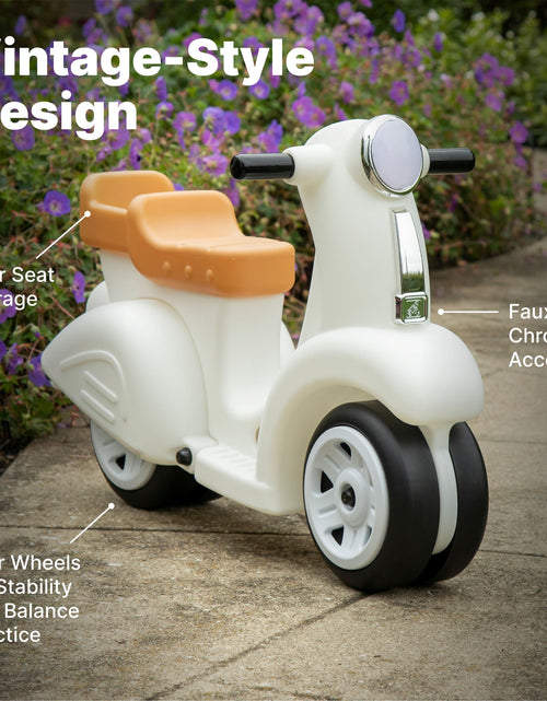 Load image into Gallery viewer, Ride along White Scooter Foot to Floor Ride on Toy for Toddlers
