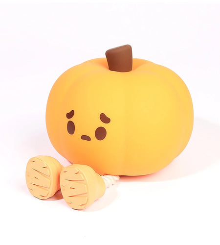 LED Night Lights Cute Pumpkin Safe Silicone Lamp USB Rechargeable Timing Bedside Decor Kids Baby Soft Nightlight Halloween Gift