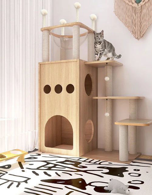 Load image into Gallery viewer, Tavion 51.2&quot; Wood Cat Trees,Cat Tower,Cat Trees for Large Cats
